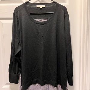 LOFT mixed material sweater - size 20/22